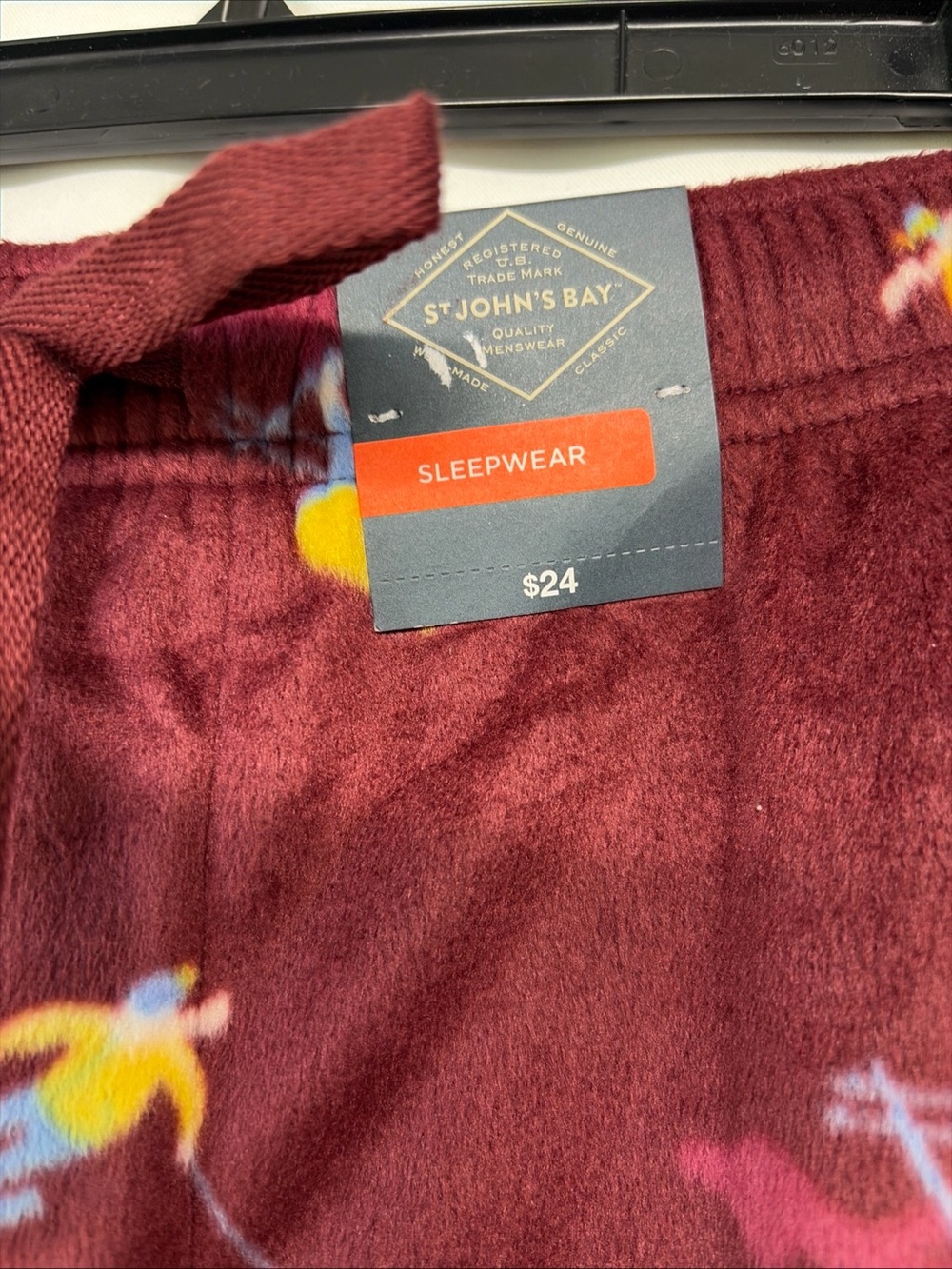 *3 PAIRS* St. Johns Bay Men’s Sz XL Burgundy Skier Fleece Sleep Pajama Pants - Picture 5 of 12